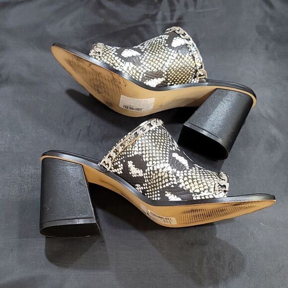 BRAND NEW SAKS FIFTH AVENUE COLLECTION LEATHER SANDALS - Picture 8 of 14